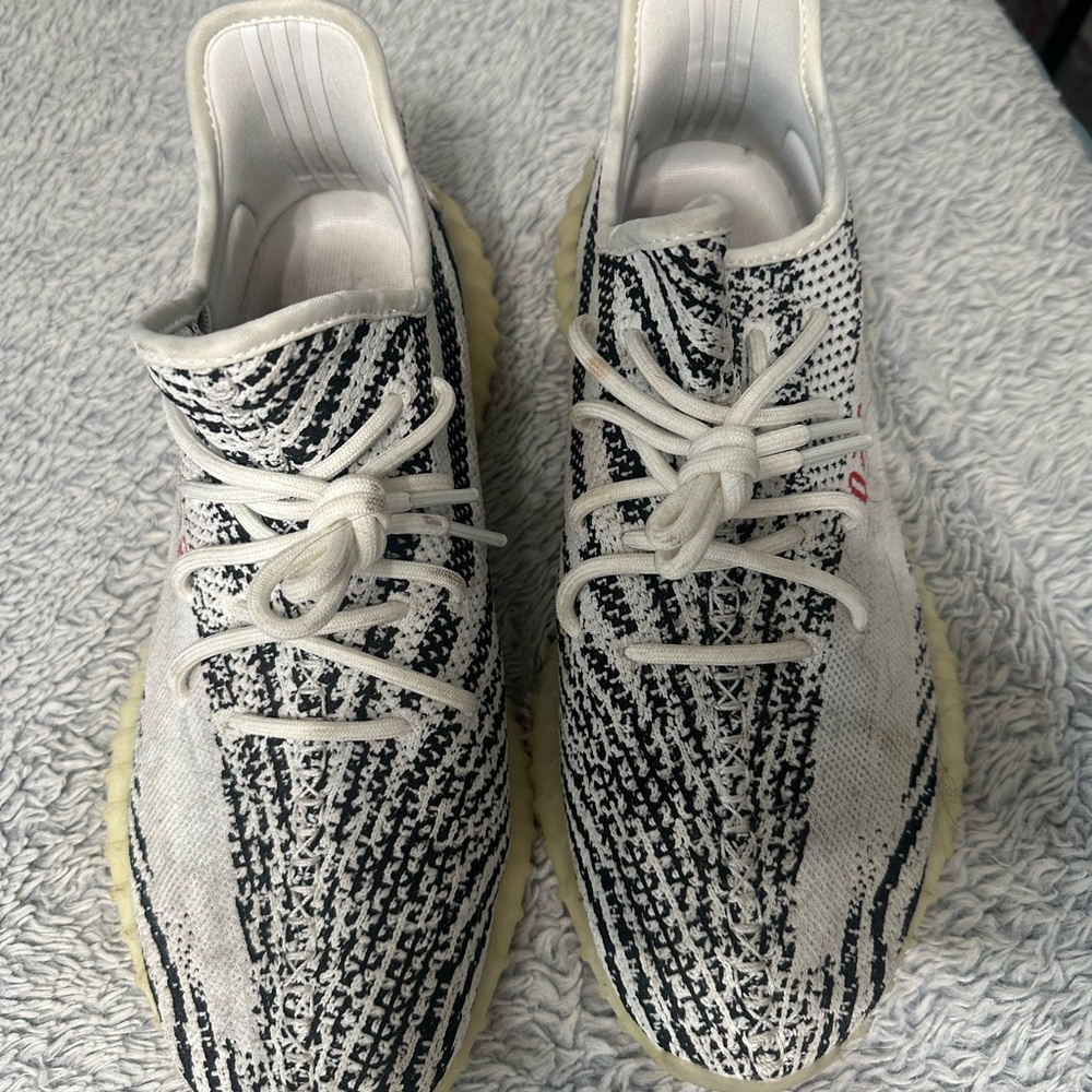 Adidas Zebra Pattern Sneakers with Cream Sole